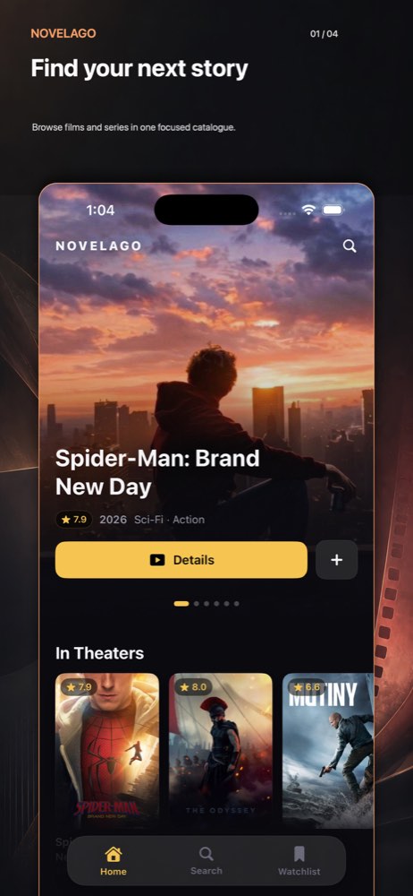 NovelaGo discovery screen